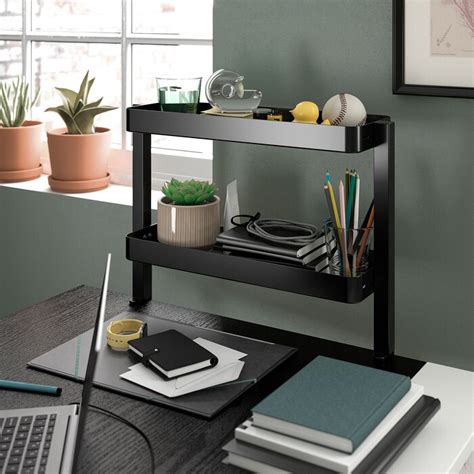 best shelf for desk philippines|VATTENKAR Desktop shelf, black, 49x15 cm (19 ¼x6 .